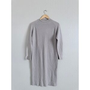 MM.LaFleur Charmaine Knit Dress Funnel Neck‎ Wool Cashmere Blend Size Small Gray